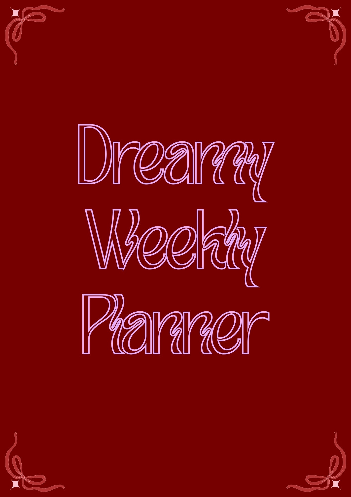 Dreamy Weekly Planner