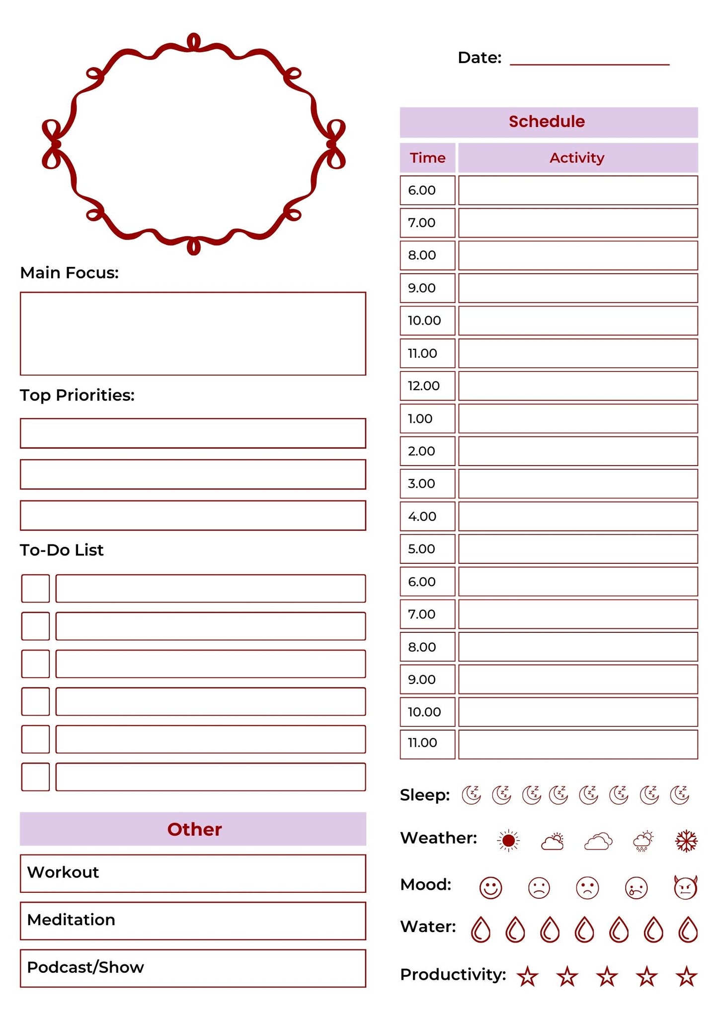 2026 Printable Planner, 500 pages