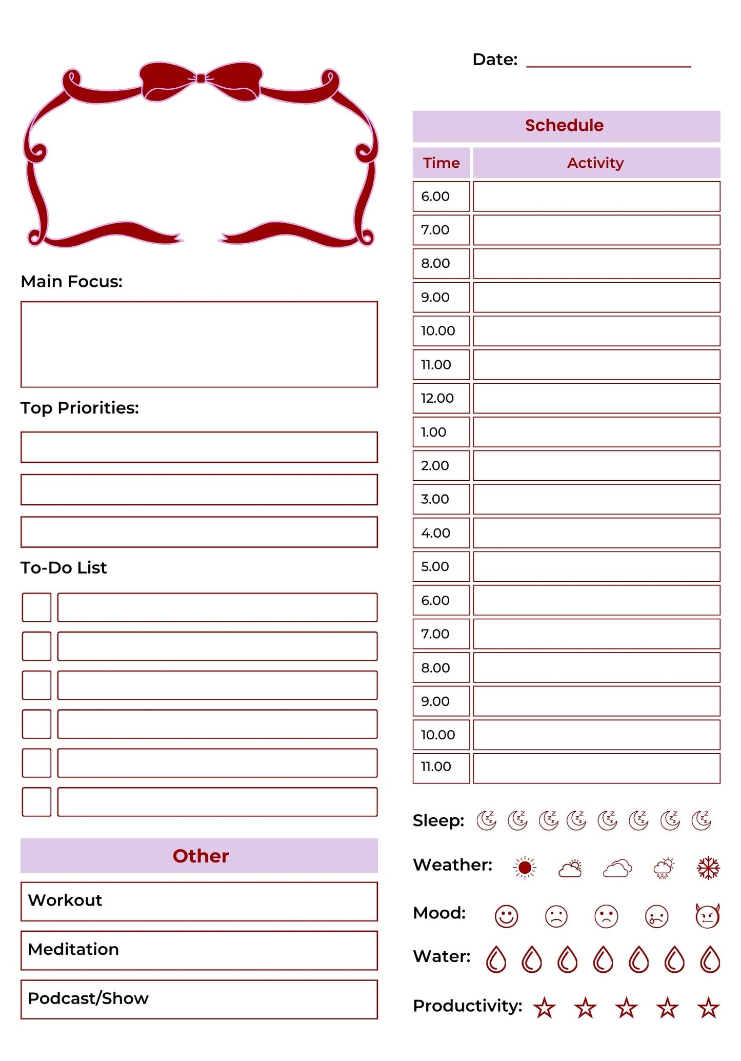 2026 Printable Planner, 500 pages