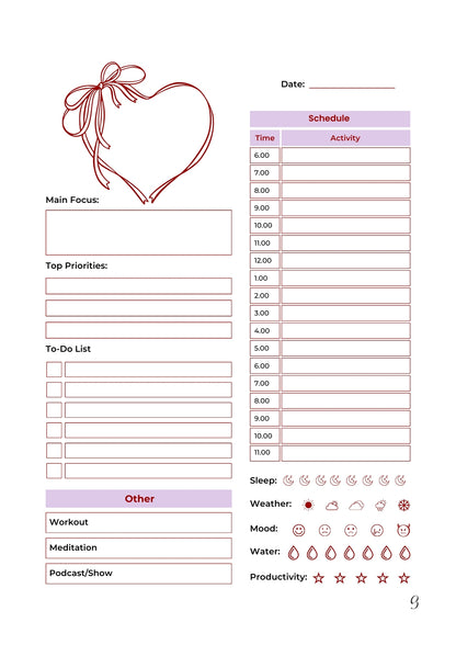 Dreamy Weekly Planner