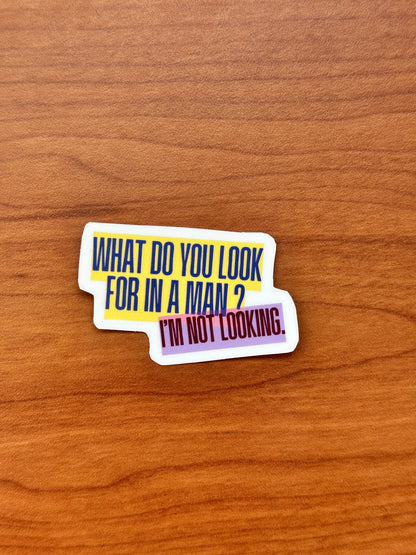 What do you look for in a man ?