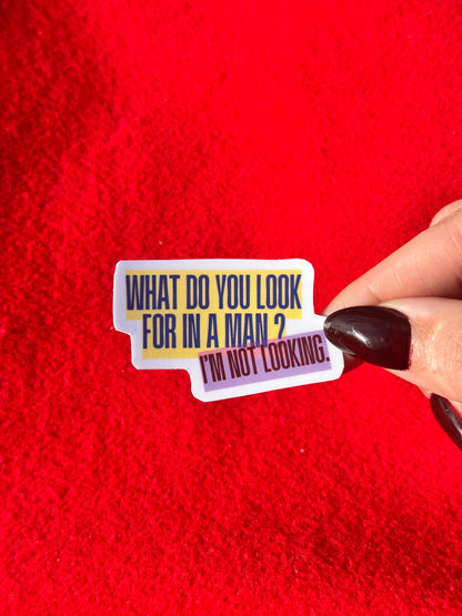 What do you look for in a man ?